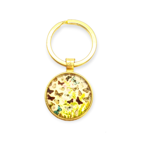 keychain goldplated butterflies